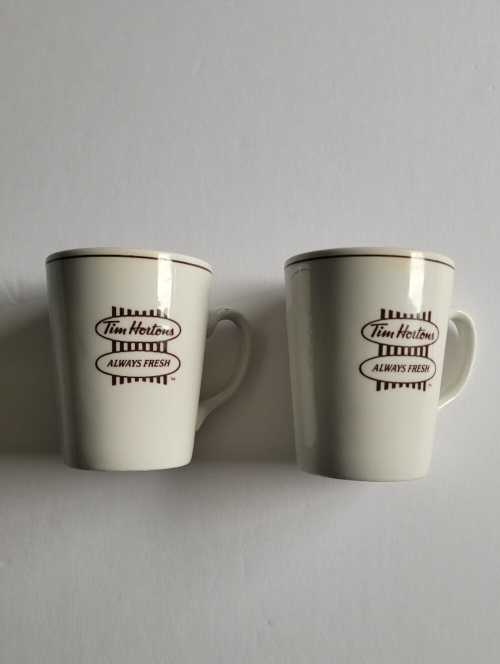 Tim Hortons Steelite White Ceramic Mugs - Set of 2